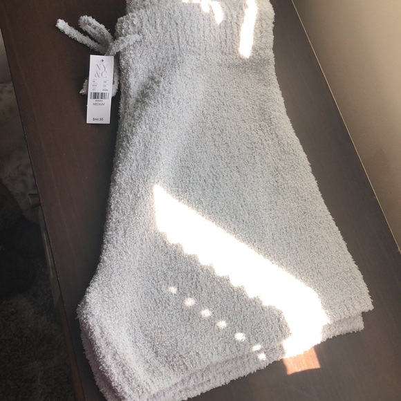 NWT choice of cozy fuzzy black or gray drawstring shorts - Picture 10 of 11